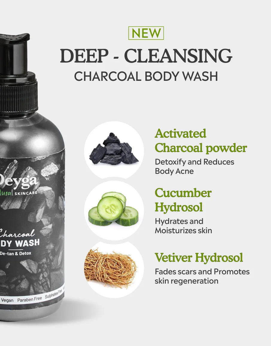 Deyga Deep cleansing charcoal body wash