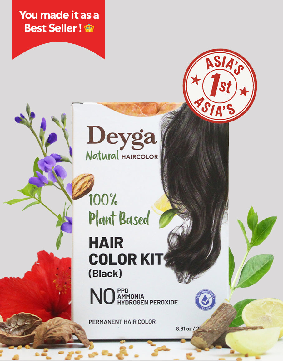 Deyga 100% Plant Based Hair Color - Black