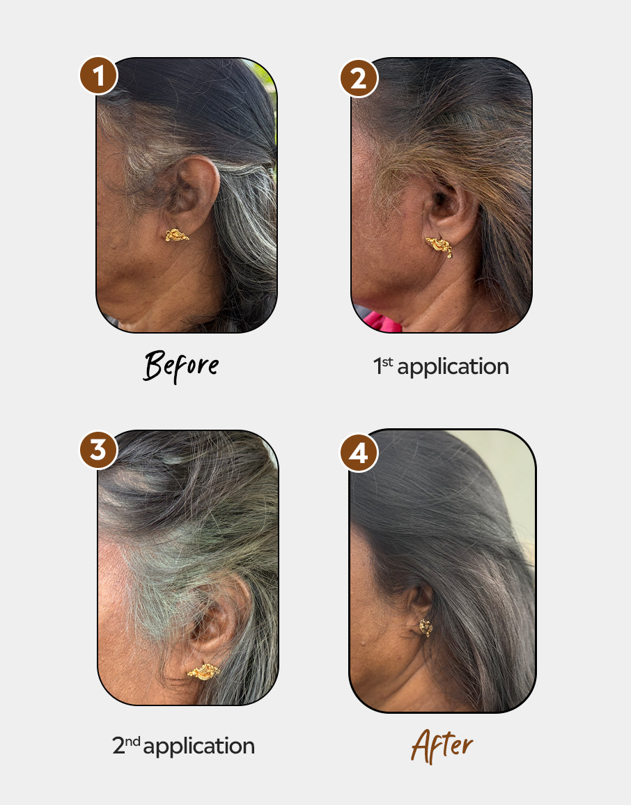 DIY herbal hair color - Indian brand hair dye - traditional hair dye India- long lasting natural hair color