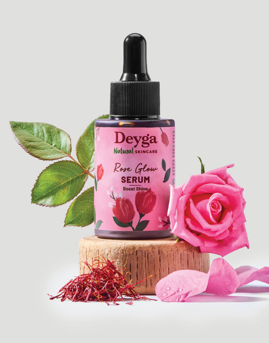Glow serum with rose-Ayurvedic face serum-Rose glow serum-Serum for clear skin