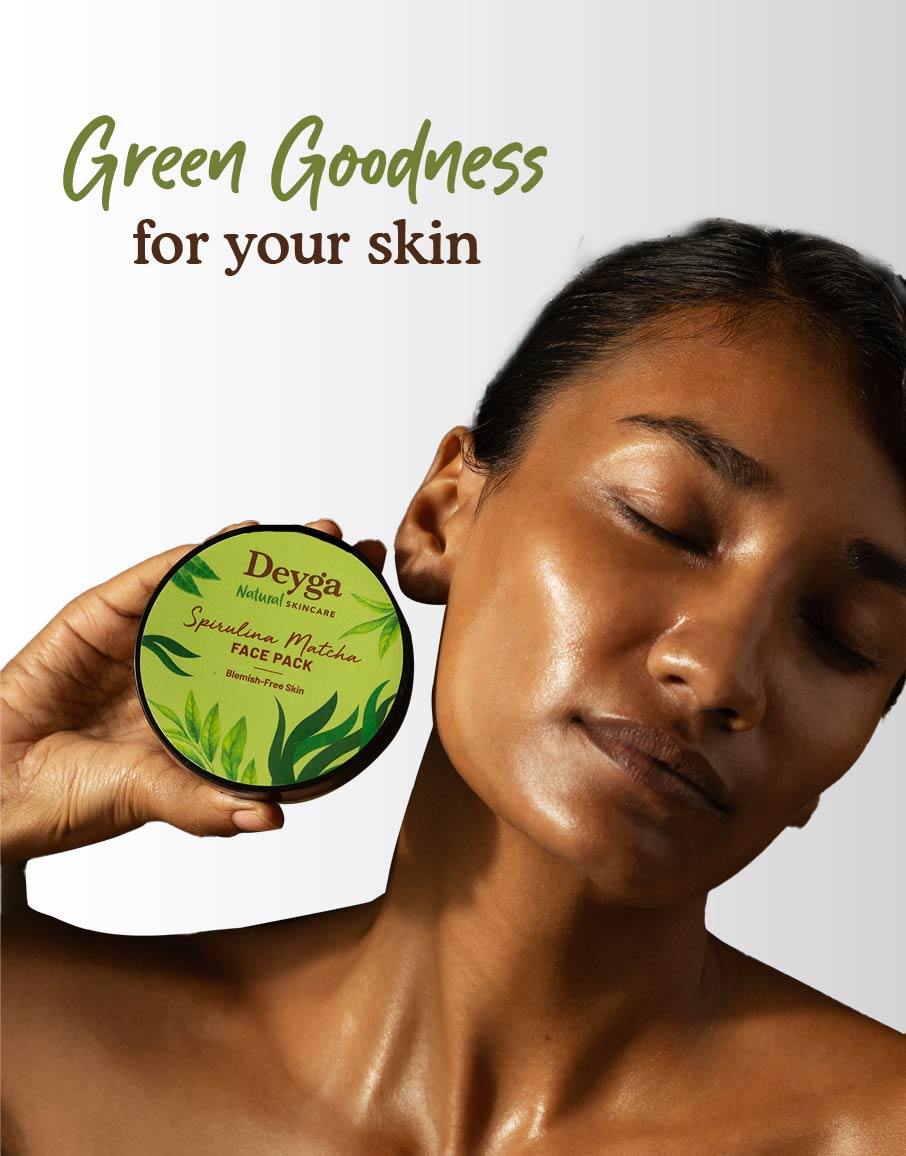 Matcha green tea face pack-Natural anti acne face pack-Chemical free face pack for deep cleansing