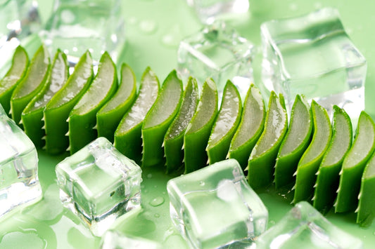 Aloe Vera Ice Cubes for face to soothe, Brighten, De-puff