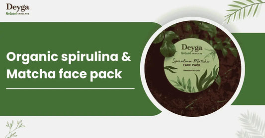 Organic spirulina & Matcha face pack