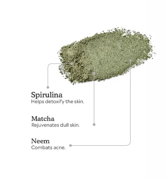 Spirulina Matcha Face Pack Mini 20g
