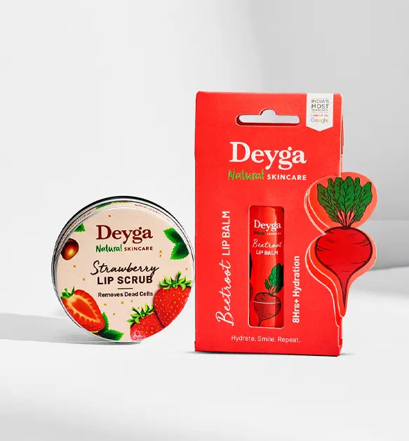 Lip Balm + Strawberry Lip Scrub Pack