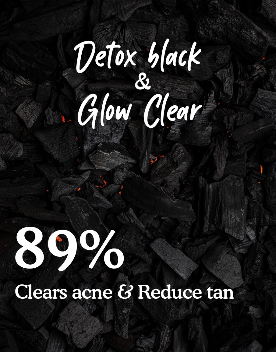 Charcoal black soap for Detox black & glow clear