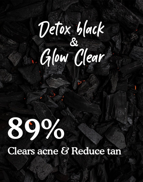 Charcoal black soap for Detox black & glow clear