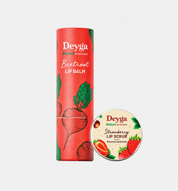 Lip Balm + Strawberry Lip Scrub