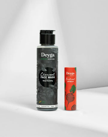 Deyga charcoal face wash and beetroot lip balm