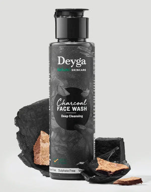 Deyga's charcoal face wash - facewash for acne - charcoal face wash for men - charcoal face wash for women