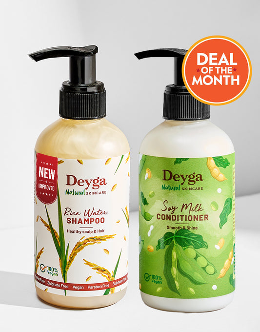 Shampoo with conditioner-Organic shampoo and conditioner-Rice water shampoo with soy milk conditioner