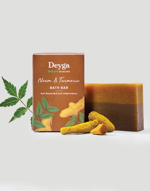 Deyga Neem and Turmeric Bath Bar - neem soap - hand made soap                
