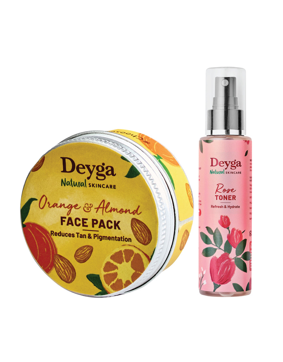 Deyga Orange & Almond Face Pack 50g + Rose Toner 50ml