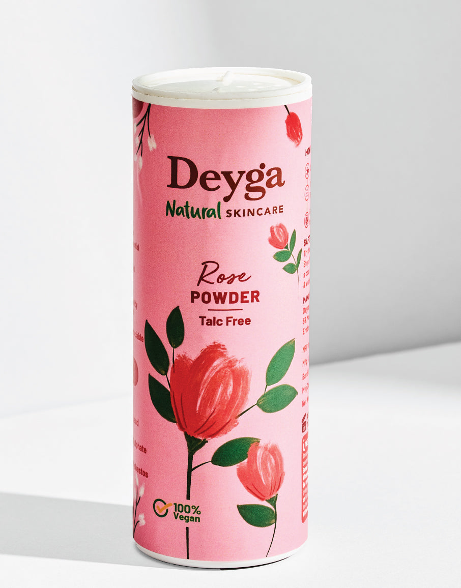 Rose Body Powder: Buy 100% Organic Rose (Talc Free) Powder Online Low ...