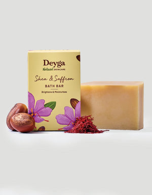 Deyga Shea Saffron Bath Bar ingredients - saffron soap - shea butter soaps        
