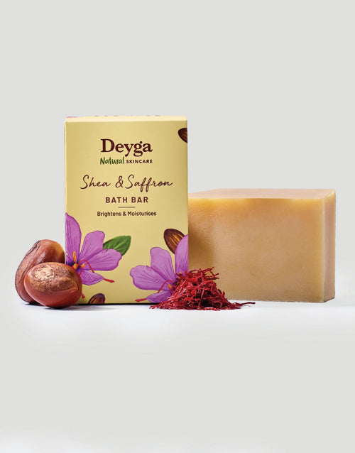 Deyga Shea Saffron Bath Bar ingredients - saffron soap - shea butter soaps        
