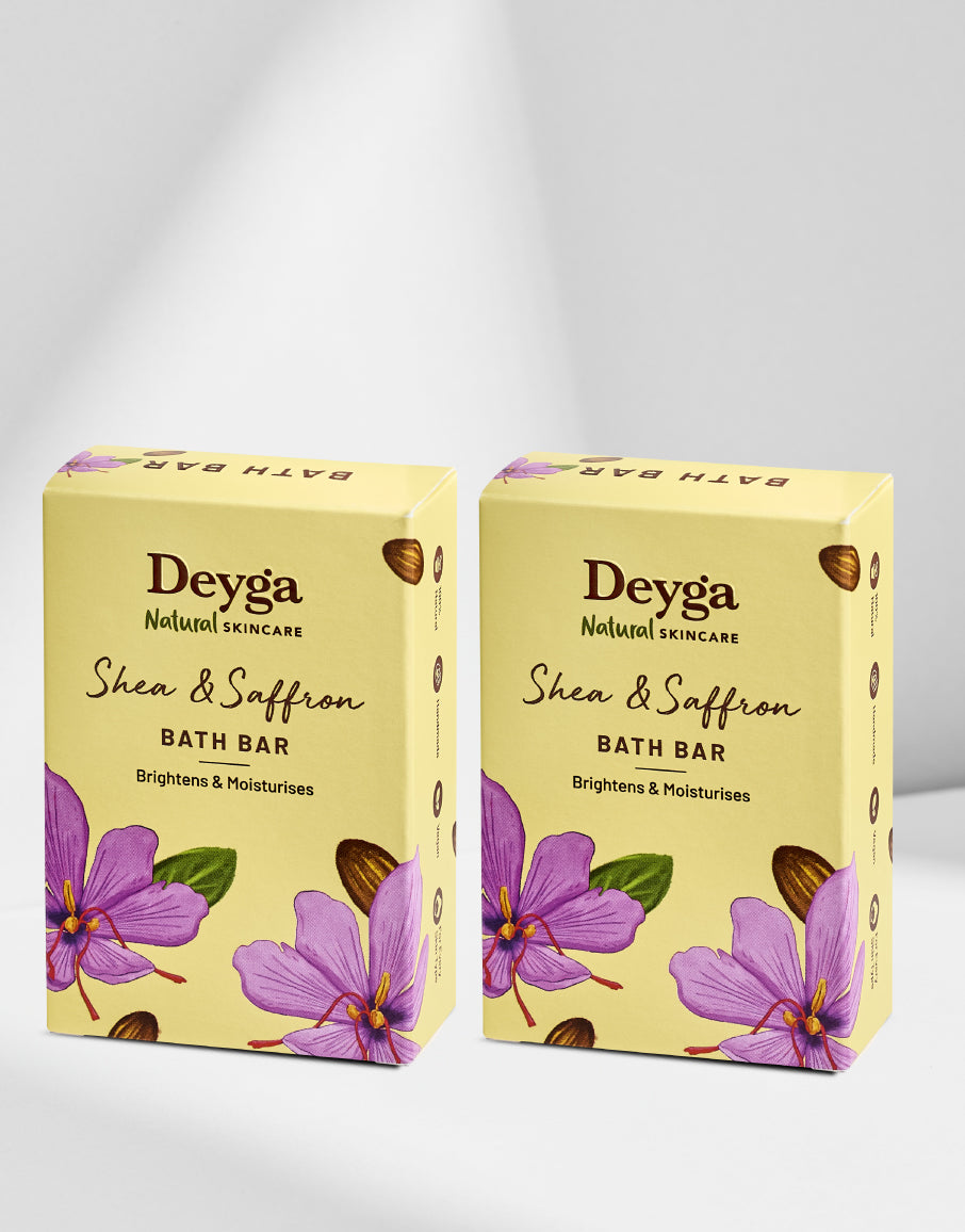 Deyga Shea Saffron Bath Bar pack of 2