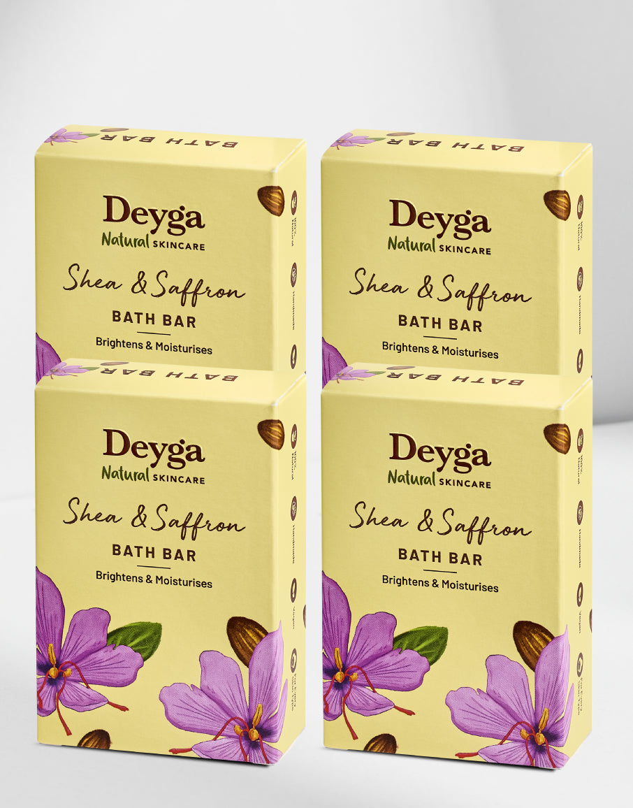 Deyga Shea Saffron Bath Bar pack of 4