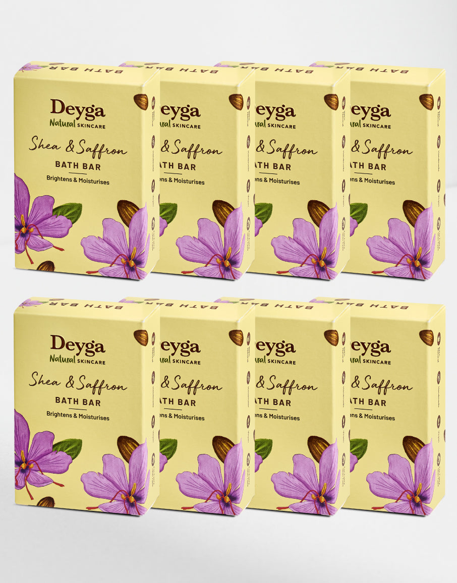 Deyga Shea Saffron Bath Bar pack of 8