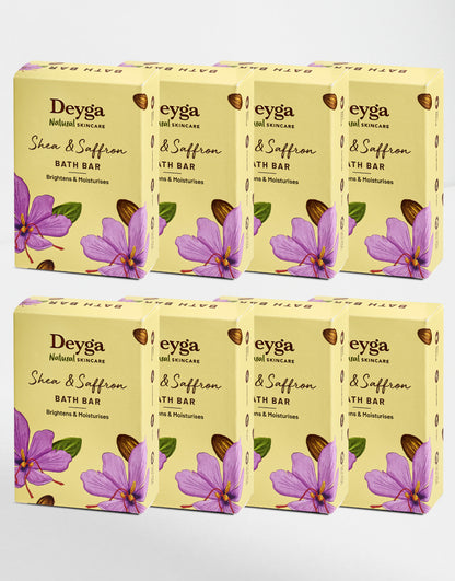 Deyga Shea Saffron Bath Bar pack of 8