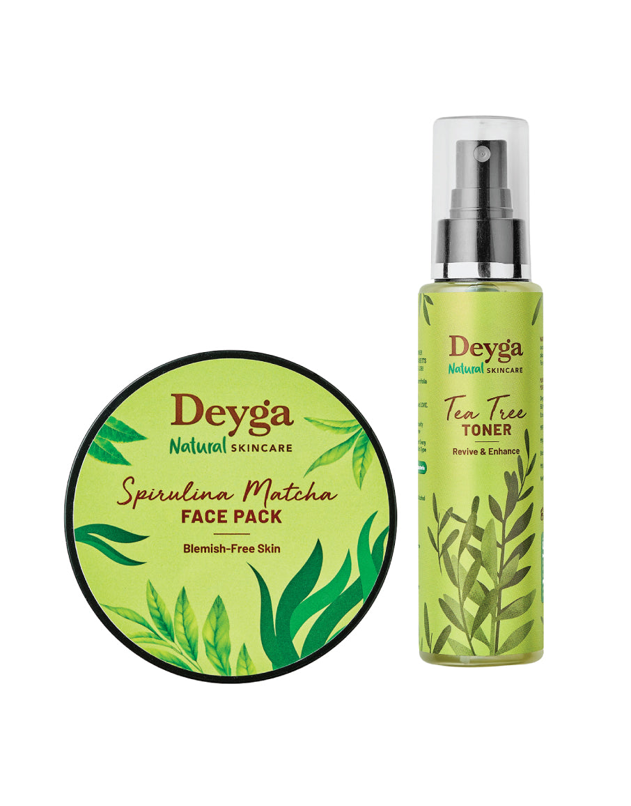 Deyga Spirulina Matcha Face Pack and Tea Tree Toner 50ml