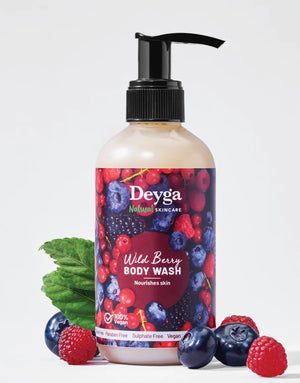 Deyga Wild Berry Body Wash - 220ml ingredients - natural body wash 