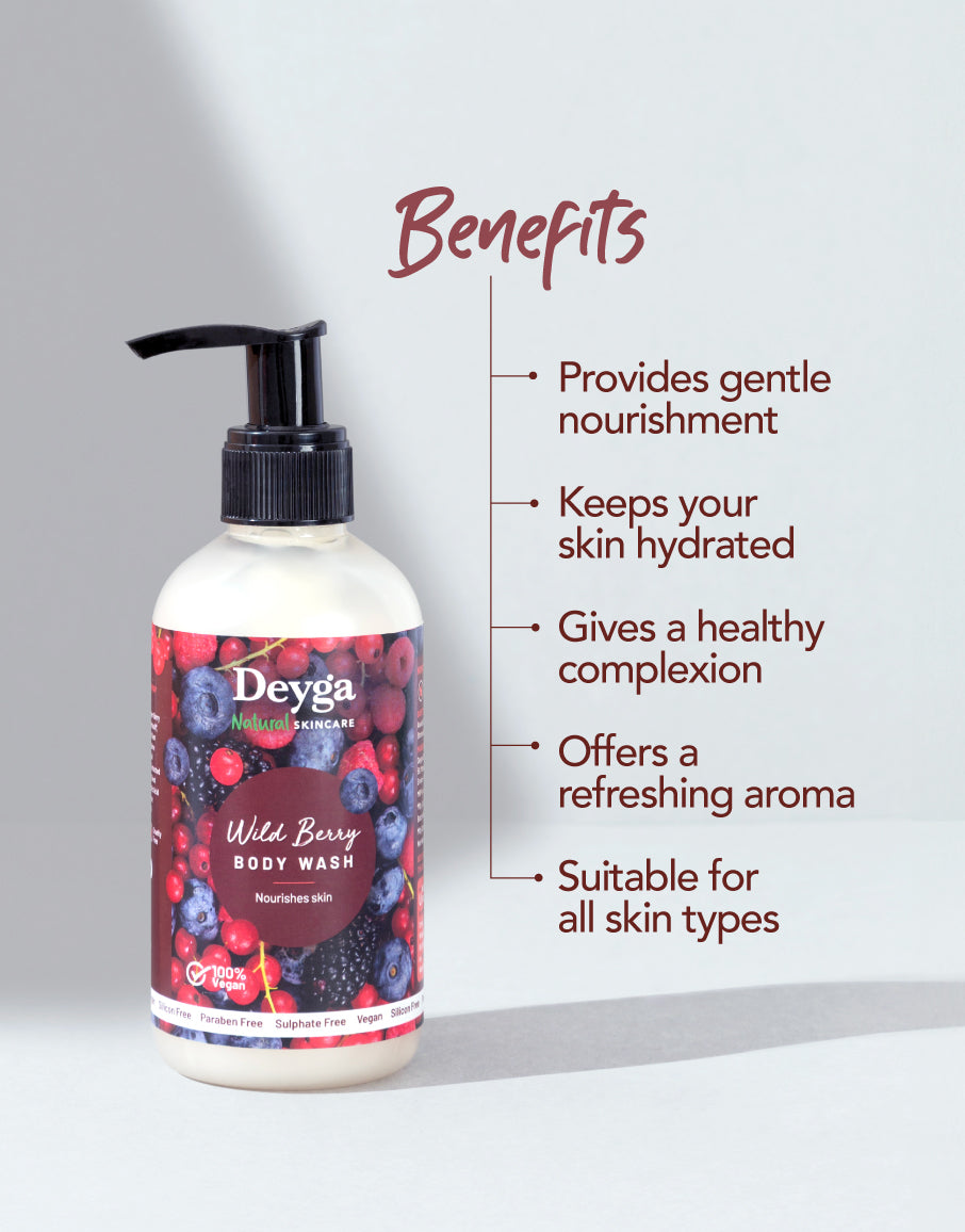 Deyga Wild Berry Body Wash - 220ml benefits