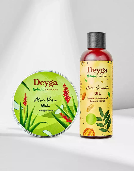 deyga hair nourishment combo - Aloevera gel and Hair oil 