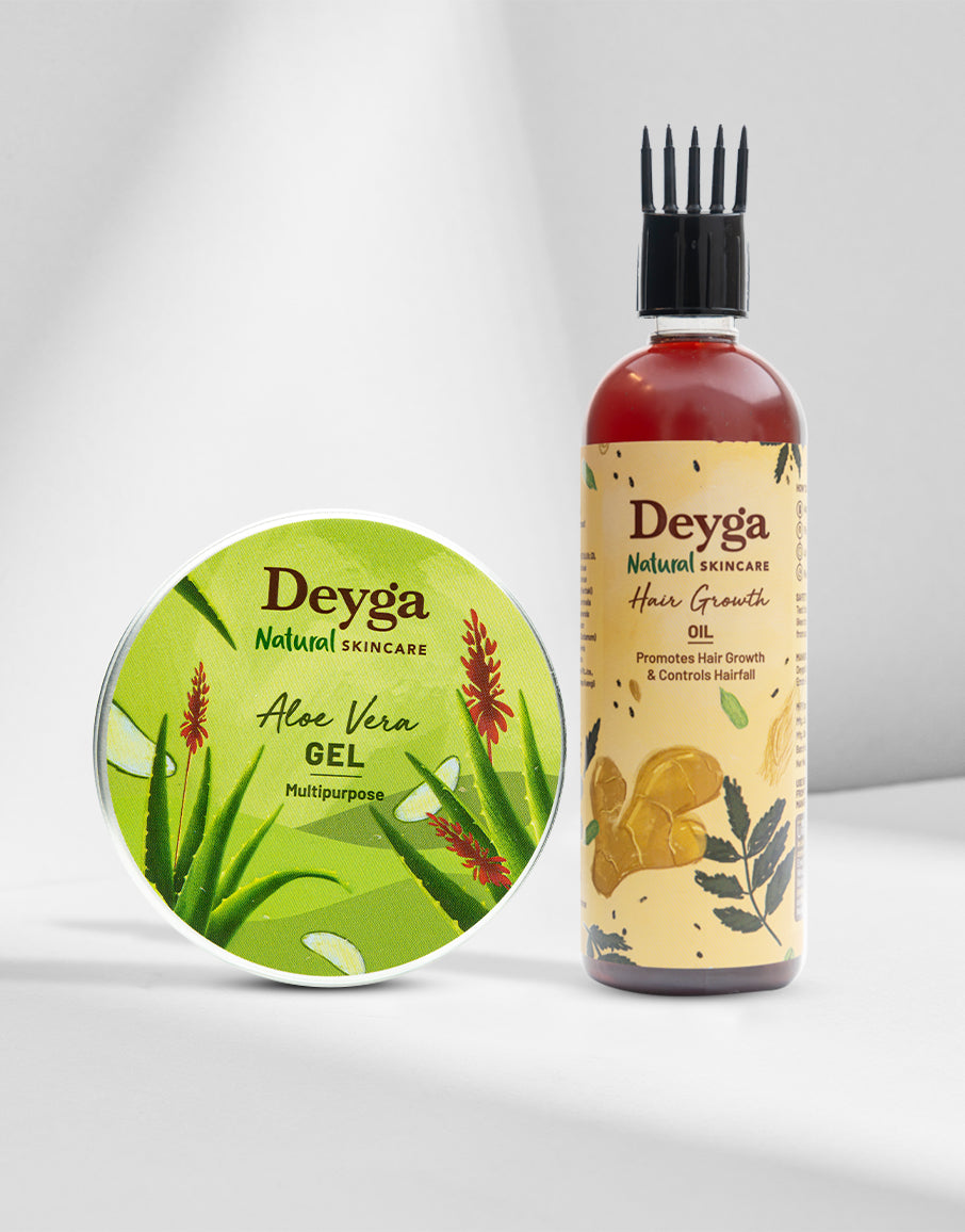 deyga hair nourishment combo - Aloevera gel and Hair oil 