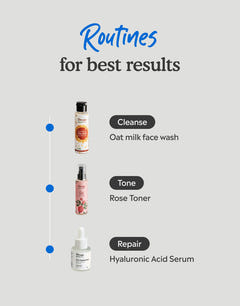follow this routine with 2% Hyaluronic Serum and get best results