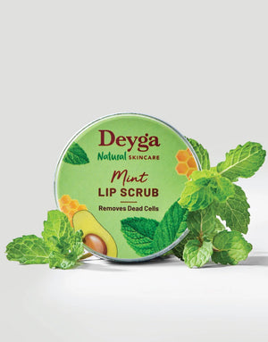 Mint lip scrub deyga-Lip scrub for dark lips-Lip scrub for pigmented lips-Lip scrub for dry lips-Lip scruber