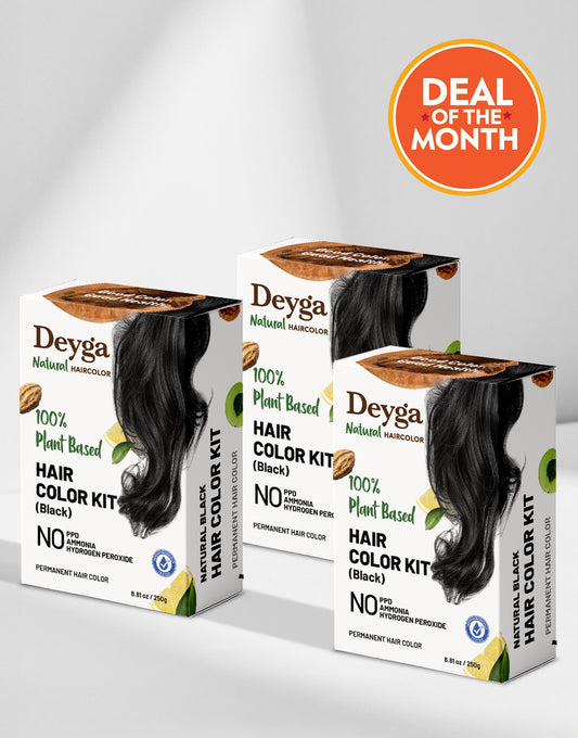 Deyga 100% Plant Based Hair Color - Black