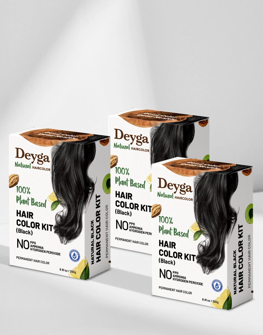 Deyga 100% Plant Based Hair Color - Black