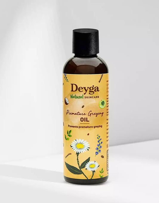 premature grey hair oil - deyga premature greying oil - hair oil for grey hair - grey hair oil