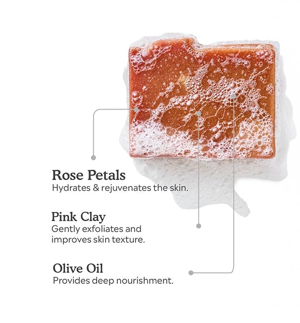 Rose Pink Clay Bath Bar Mini 75g