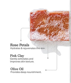 Rose Pink Clay Bath Bar 130g