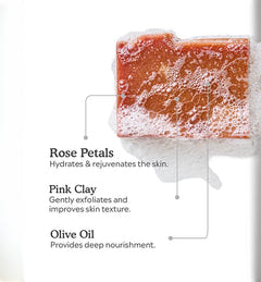 Rose Pink Clay Bath Bar 130g