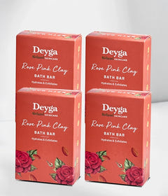 Rose Pink Clay Bath Bar 130g