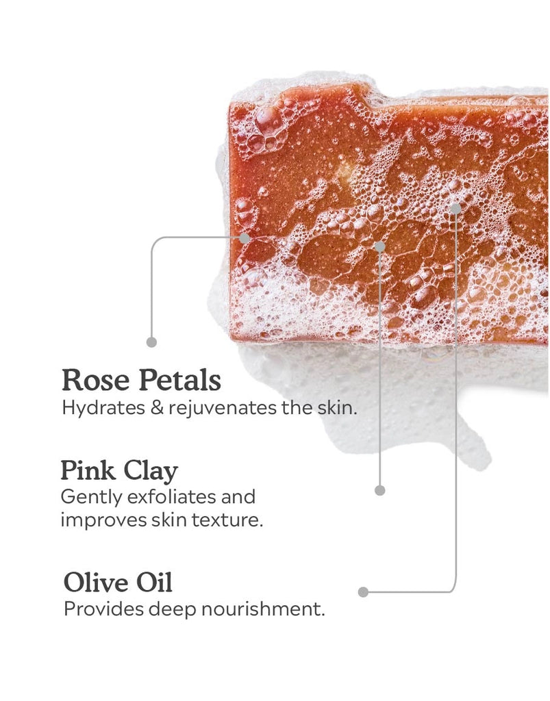 Deyga Rose Pink Clay Bath Bar - ingredients