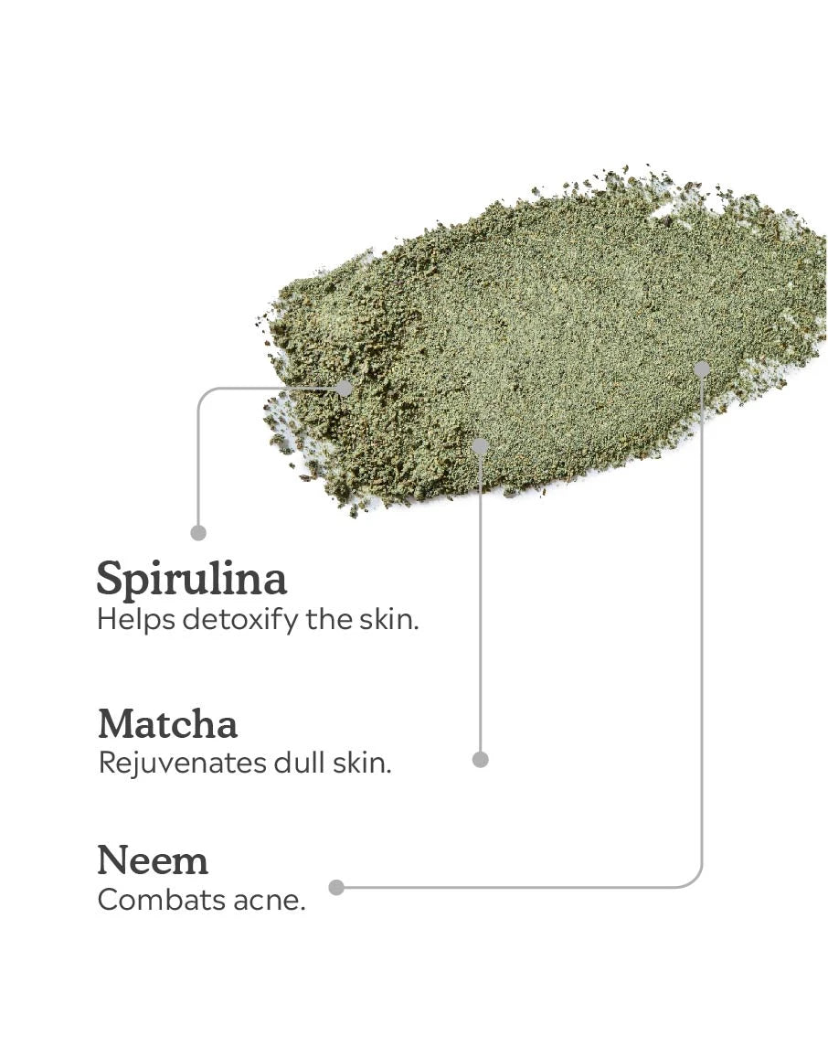 Ingredients of Spirulina Matcha Face Pack Mini 20g