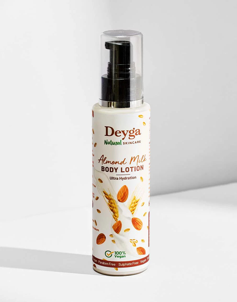 deyga Almond Milk Body Lotion with ingredients - almond body lotion - almond lotion
