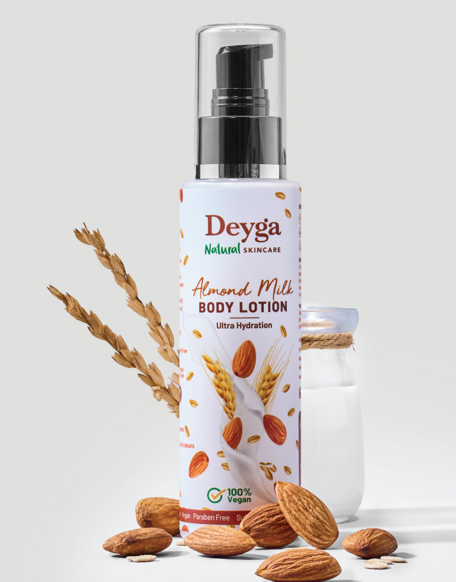 deyga Almond Milk Body Lotion with ingredients