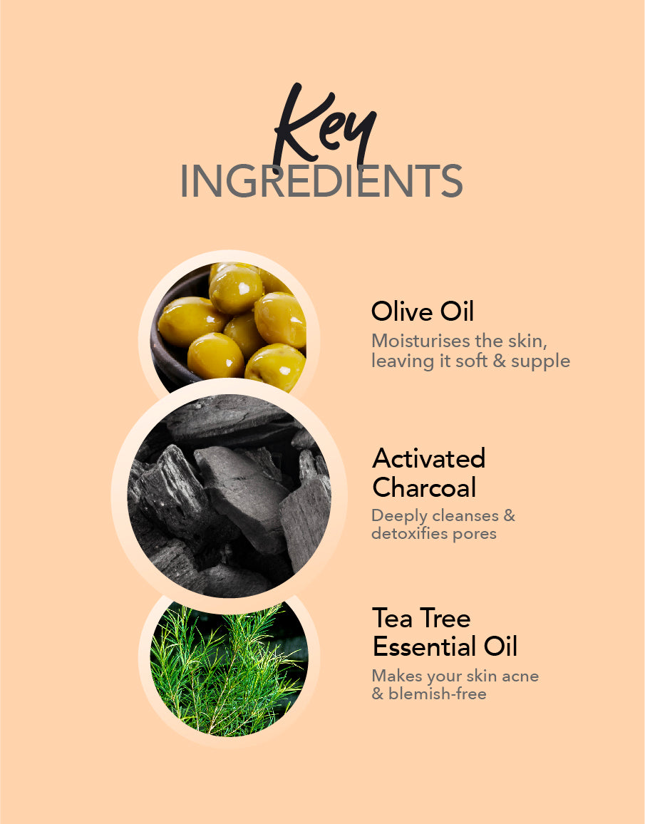 deyga Charcoal Bath Bar key ingredients