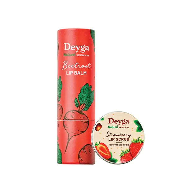 Lip Balm + Strawberry Lip Scrub